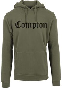 MisterTee Herren Hoodie "MisterTee Herren Compton Hoody", grün, Gr. XS, bedruckt, 70% Baumwolle, 30% Polyester, Sweatshirts