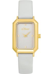 s.Oliver Damen Quarzuhr, weiß, Armbanduhren, Armbanduhr, Damenuhr, analog, Edelstahlarmband
