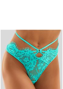 Lascana Damen String, Gr. 48, grün, Microtouch, Obermaterial: 100% Polyamid, Unterhosen, mit aufregender Bänder-Optik
