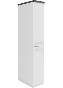 Apothekerschrank Optifit, B:30cm H:174,4cm T:60cm, weiß, Spanplatte, Küche, Schränke, "Bella", Breite 30 cm, Höhe 174,4 cm, 2 Auszüge
