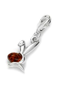 OSTSEE-SCHMUCK Damen Ketten-Anhänger "OSTSEE-SCHMUCK Charm-Einhänger Hase Charm-Einhänger Hase", 15 x 9mm, Silber 925 (Sterlingsilber), 1.6 g, weiß,