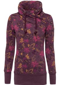 Ragwear Damen Sweater "NESKA O", rot, casual, Gr. XS, unifarben, kontrastfarbene Details, meliert, Sweatware, Obermaterial: 70% Baumwolle, 30%