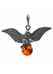 OSTSEE-SCHMUCK Damen Ketten-Anhänger "OSTSEE-SCHMUCK Anhänger Adler Anhänger Adler", 30 x 40mm, Silber 925 (Sterlingsilber), 5.2 g, weiß, Silber 925
