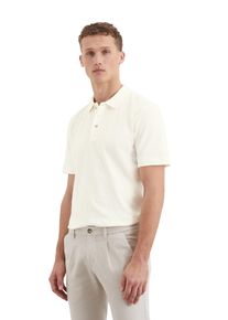 Marc O'Polo MARC O'POLO Herren Poloshirt "mit Dreiecks-Struktur", weiß, casual, Gr. XL, unifarben, Obermaterial: 100% Baumwolle, Shirts