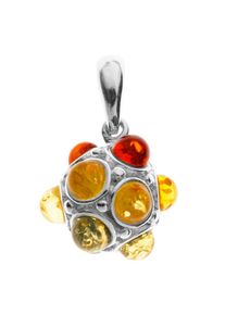 OSTSEE-SCHMUCK Damen Ketten-Anhänger "OSTSEE-SCHMUCK Anhänger Discokugel 14 mm", 32 x 14mm, Silber 925 (Sterlingsilber), 3.2 g, weiß, Silber 925