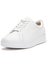 fitflop Damen Sneaker "RALLY", Gr. 39, weiß, Leder, unifarben, sportlich, Schuhe, Schnürschuh, Sommerschuh in schmaler Form