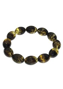 OSTSEE-SCHMUCK Damen Armband "OSTSEE-SCHMUCK Armband Olive 17x12 mm Armband Olive 17x12 mm", 19cm, Bernstein, grün, Bernstein, Armbänder
