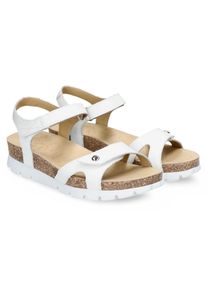Panama Jack Damen Sandale "Sulia", Gr. 39, weiß, Nappaleder, casual, Schuhe, Klettschuh, Sommerschuh, Riemchensandalette mit ergonomischem Fußbett