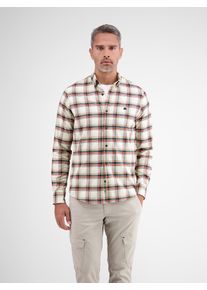 Lerros Herren Langarmhemd "Lerros Langarmhemd, BIG FLANNELCHECK", weiß, Gr. S, 98% Baumwolle, 2% Elasthan, Hemden