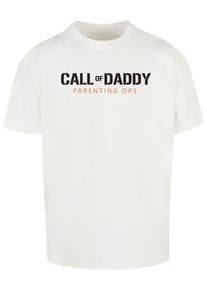 Merchcode Herren T-Shirt "Merchcode Herren Fathers Day - Call of Daddy Heavy Oversize Tee", weiß, casual, Gr. M, bedruckt, 100% Baumwolle, Shirts