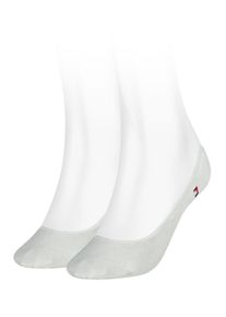 Tommy Hilfiger Damen Füßlinge "TH WOMEN FOOTIE INVISIBLE 2P", Gr. 39, weiß, Baumwollmischung, Polyamid, Elasthan, unifarben, Socken, mit flacher