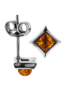 OSTSEE-SCHMUCK Damen Paar Ohrstecker "OSTSEE-SCHMUCK Ohrstecker Elana Ohrstecker Elana", 6 x 6mm, Silber 925 (Sterlingsilber), weiß, Silber 925