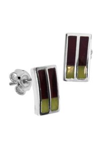 OSTSEE-SCHMUCK Damen Paar Ohrstecker "OSTSEE-SCHMUCK Ohrstecker Amelie Ohrstecker Amelie", 12 x 6mm, Silber 925 (Sterlingsilber), weiß, Silber 925