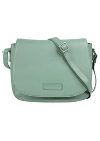 Bruno Banani Damen Umhängetasche, grün, Leder, unifarben, leicht glänzend, Taschen, echt Leder