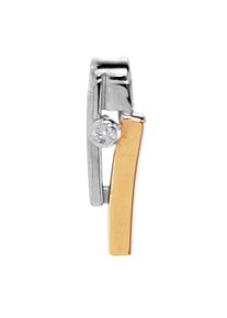OSTSEE-SCHMUCK Damen Ketten-Anhänger "OSTSEE-SCHMUCK Anhänger Gleiter-Sunny Exklusiv", 19 x 9mm, Silber 925 (Sterlingsilber), 0.9 g, weiß, Silber 925