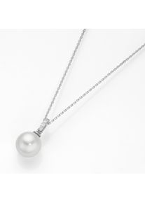 Damen Perlenkette "Anhänger - Muschelkern Perle, Silber 925", 43cm, Silber 925 (Sterlingsilber), weiß, Giorgio Martello MILANO, Silber 925