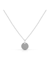 Vivance Damen Kette mit Anhänger "925 Silber rhodiniert 15mm", 42 + 3cm, Silber 925 (Sterlingsilber), L: 45cm B: 15.0mm, weiß, Silber 925