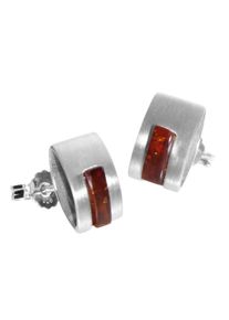 OSTSEE-SCHMUCK Damen Paar Ohrstecker "OSTSEE-SCHMUCK Ohrstecker Hilla Ohrstecker Hilla", 12 x 7mm, Silber 925 (Sterlingsilber), weiß, Silber 925
