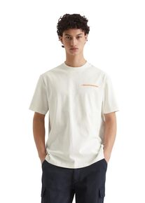 Marc O'Polo Herren T-Shirt "mit erhabenem Rückenprint", weiß, Gr. XXL, MARC O'POLO DENIM, unifarben, Obermaterial: 100% Baumwolle, Shirts