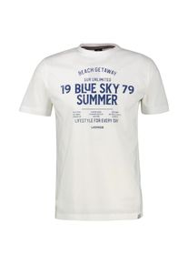 Lerros Herren T-Shirt "Lerros T-Shirt mit Brustprint in Großen Größen", weiß, Gr. XXXL, 100% Baumwolle, Shirts