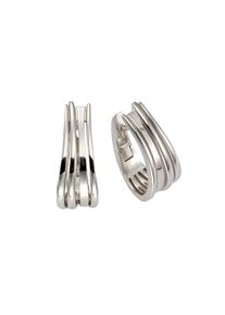 Vivance Damen Paar Creolen "925 Silber rhodiniert", ONE-SIZE, Silber 925 (Sterlingsilber), weiß, Silber 925 (Sterlingsilber), Ohrringe