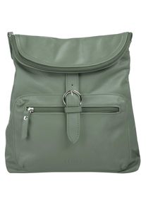 FORTY Cityrucksack, grün, Rindsleder, Leder, casual, Rucksäcke, echt Leder, Made in Italy