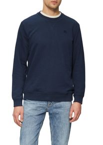 s.Oliver Herren Sweatshirt, blau, casual, Gr. L, unifarben, Sweatware, Obermaterial: 70% Baumwolle, 30% Polyester, Sweatshirts, mit Logo Stickerei