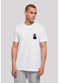 F4NT4STIC Herren T-Shirt "Wizard Cat TEE UNISEX", weiß, casual, Gr. 5XL, Obermaterial: 100% Baumwolle, Shirts, Print
