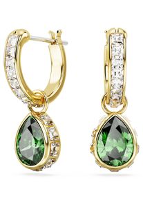 Swarovski Damen Paar Creolen "Chroma", Metall, grün, Metall, Ohrringe, mit Swarovski Kristall Swarovsi Zirkonia - Einhänger abnehmbar