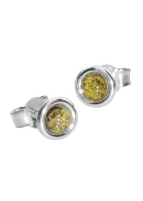 OSTSEE-SCHMUCK Damen Paar Ohrstecker "OSTSEE-SCHMUCK Ohrstecker Classic 4 mm Ohrstecker Classic 4 mm", 7mm rund, Silber 925 (Sterlingsilber), weiß,