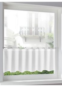 Querbehang HEINE HOME, B:130cm H:40cm, weiß, Polyester, Gardinen