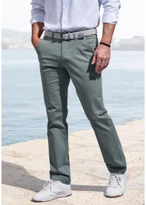 John Devin Herren Chinohose "regular-fit", grün, casual, Gr. 33, unifarben, Web, Obermaterial: 98% Baumwolle, 2% Elasthan, Hosen, aus elastischer