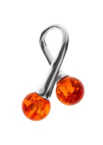 OSTSEE-SCHMUCK Damen Ketten-Anhänger "OSTSEE-SCHMUCK Anhänger Doppelkelch Anhänger Doppelkelch", 24 x 15mm, Silber 925 (Sterlingsilber), 2.0 g, weiß,