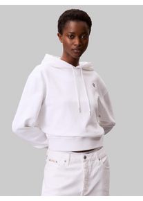 Damen Kapuzensweatshirt "LS ARCHIVE TERRY PO HOOD", weiß, feminin, Gr. S, Calvin Klein Jeans, unifarben, Sweatware, Obermaterial: 86% Baumwolle, 14%