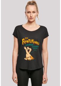 F4NT4STIC Damen T-Shirt "Die Familie Feuerstein", schwarz, casual, Gr. XS, Obermaterial: 100% Baumwolle, Shirts, Damen,Premium