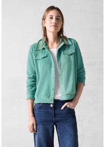 Cecil Damen Cordjacke, grün, casual, Gr. XL, unifarben, Web, 70% Baumwolle, 25% Polyester, 5% Elasthan, Jacken, mit Knopfleiste