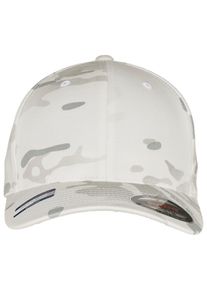 Flexfit Damen Flex Cap "Flexfit Unisex Flexfit Multicam", weiß, casual, Gr. L, 98% Baumwolle, 2% Elasthan, Caps