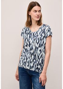 Cecil Damen Print-Shirt, weiß, casual, Gr. S, bedruckt, Stoff, 97% Viskose, 3% Elasthan, Shirts, aus strecthigem Viskosematerial