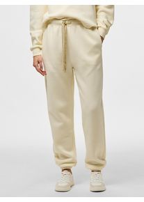 Pieces Damen Sweathose "PCCHILLI HW HEART SWEAT PANTS", weiß, casual, Gr. M, unifarben, Sweatware, Obermaterial: 50% Baumwolle, 50% Polyester, Hosen