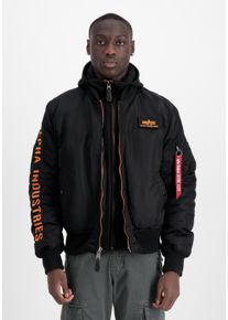 Herren Bomberjacke "Alpha Industries Men - Bomber Jackets", schwarz, Gr. L, Alpha Industries, Obermaterial: 100% Nylon, Futter: 100% Nylon, Kapuze: