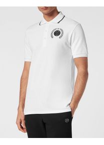 Plein Sport Herren Poloshirt "Carbon Tiger", schwarz-weiß, Gr. XS, Obermaterial: 100% Baumwolle, Shirts