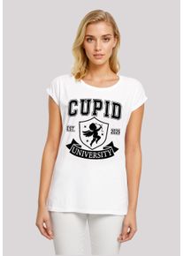 F4NT4STIC Damen T-Shirt "Cupid University Valentinstag", weiß, casual, Gr. XXL, Obermaterial: 100% Baumwolle, Shirts, Premium Qualität