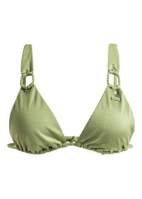 Roxy Damen Triangel-Bikini-Top "Brilho", grün, Gr. XS, 82% Nylon, 18% Elasthan, Bikini-Oberteile