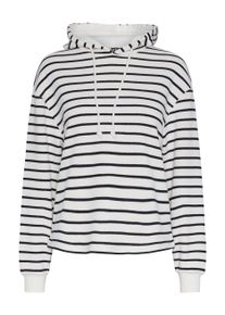 Pieces Damen Hoodie "PCCHILLI LS HOODIE STRIPES NOOS BC", schwarz-weiß, casual, Gr. XL, gestreift, Sweatware, Obermaterial: 50% Baumwolle, 50%