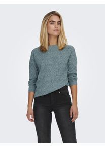 Only Damen Rundhalspullover "ONLRICA LIFE L/S PULLOVER KNT NOOS", grün, modisch, Gr. S, meliert, Strick, Obermaterial: 93% Polyester, 4% Nylon, 3%