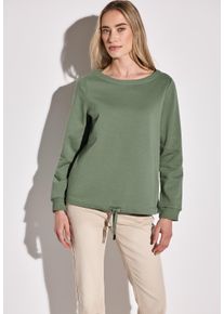 Street One Damen Sweatshirt, grün, casual, Gr. 38, unifarben, Sweatware, 60% Baumwolle, 40% Polyester, Sweatshirts, im soften Baumwoll-Mix