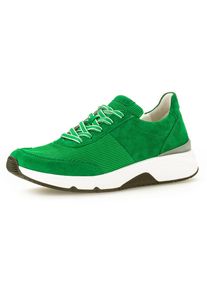 Damen Keilsneaker, Gabor Rollingsoft, Gr. 37, grün, Textil, Ziegenveloursleder, sportlich, Schuhe, Freizeitschuh, Halbschuh, Schnürschuh,