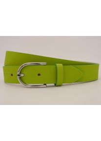 AnnaMatoni Damen Ledergürtel, grün, casual, Gr. 90, unifarben, Rindsleder, Gürtel, mit silberner Schließe