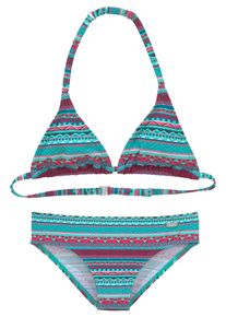 Buffalo Kinder Triangel-Bikini "Lux Kids", grün, Gr. 122, gemustert, bedruckt, Polyamid, Bikini-Sets, mit abstraktem Druck