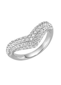 Damen Silberring "mit Zirkonia oder schwarzem Spinell, Silber 925", 58, Silber 925 (Sterlingsilber), weiß, Giorgio Martello MILANO, Silber 925